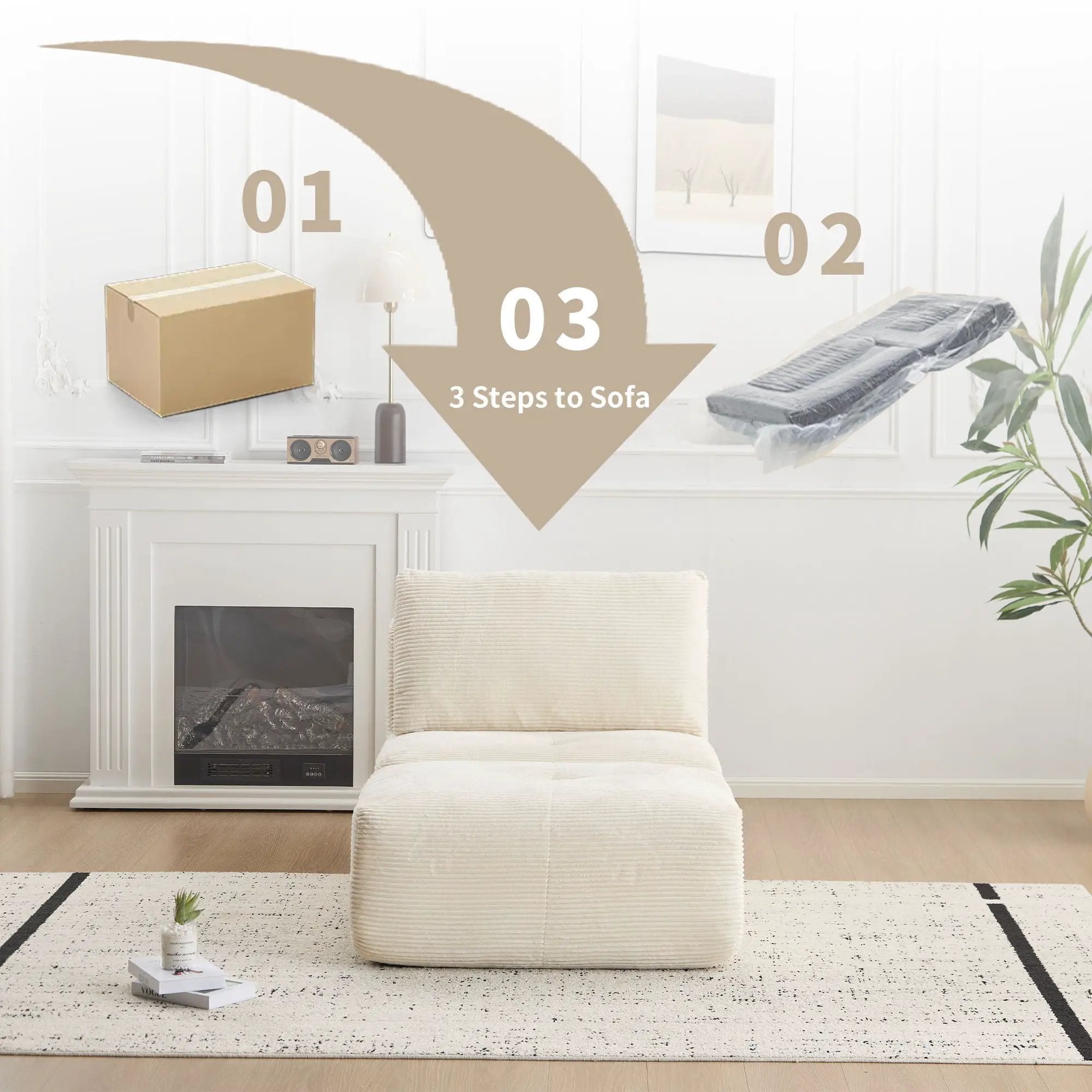 Single Chaise Longue With Movable Ottoman For Living Room by Unique Piece Furniture