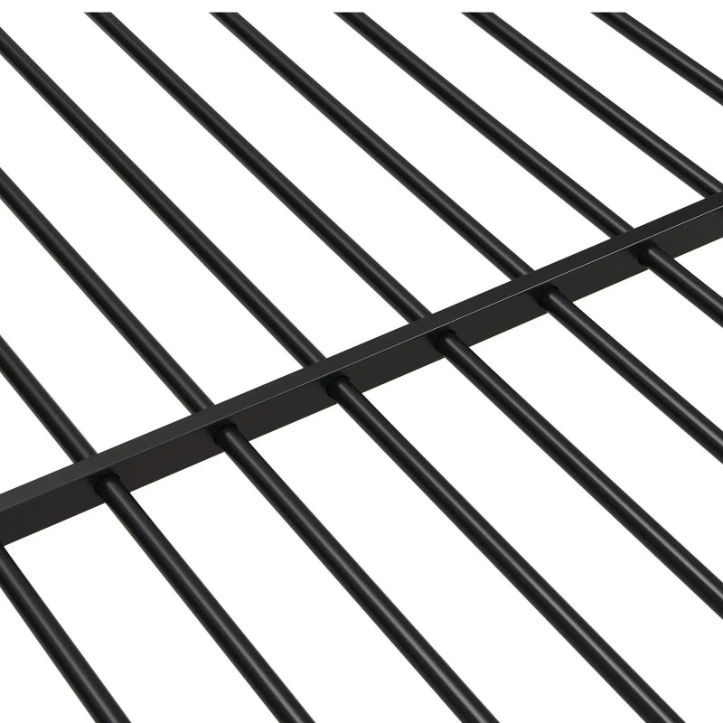 Modern Metal Bunk Bed, Full Over Full, No Box Spring Needed - Black by HouseOfZazla