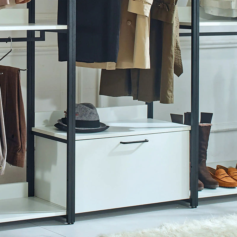 Fiona - Freestanding Walk-In, Closet System - White by HouseOfZazla