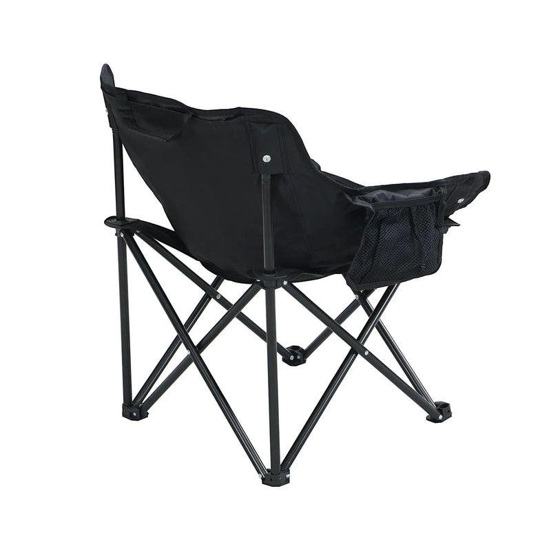 2 Pieces Outdoor Camping Chairs Folding / Portable, Comfortable Seating, Durable Steel Fram by HouseOfZazla
