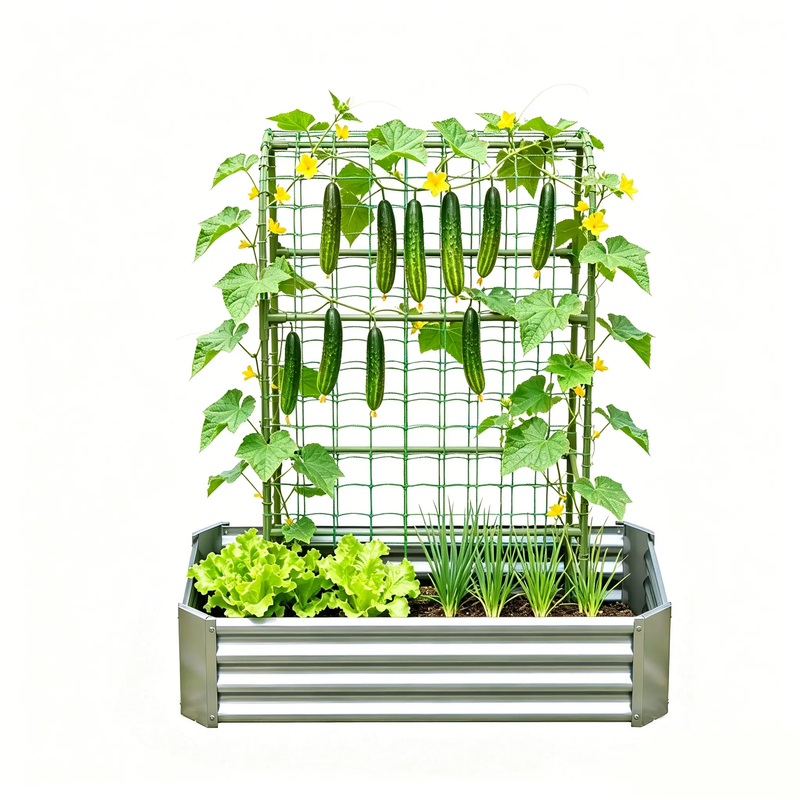 2-in-1 Raised Garden Bed with Trellis by HouseOfZazla
