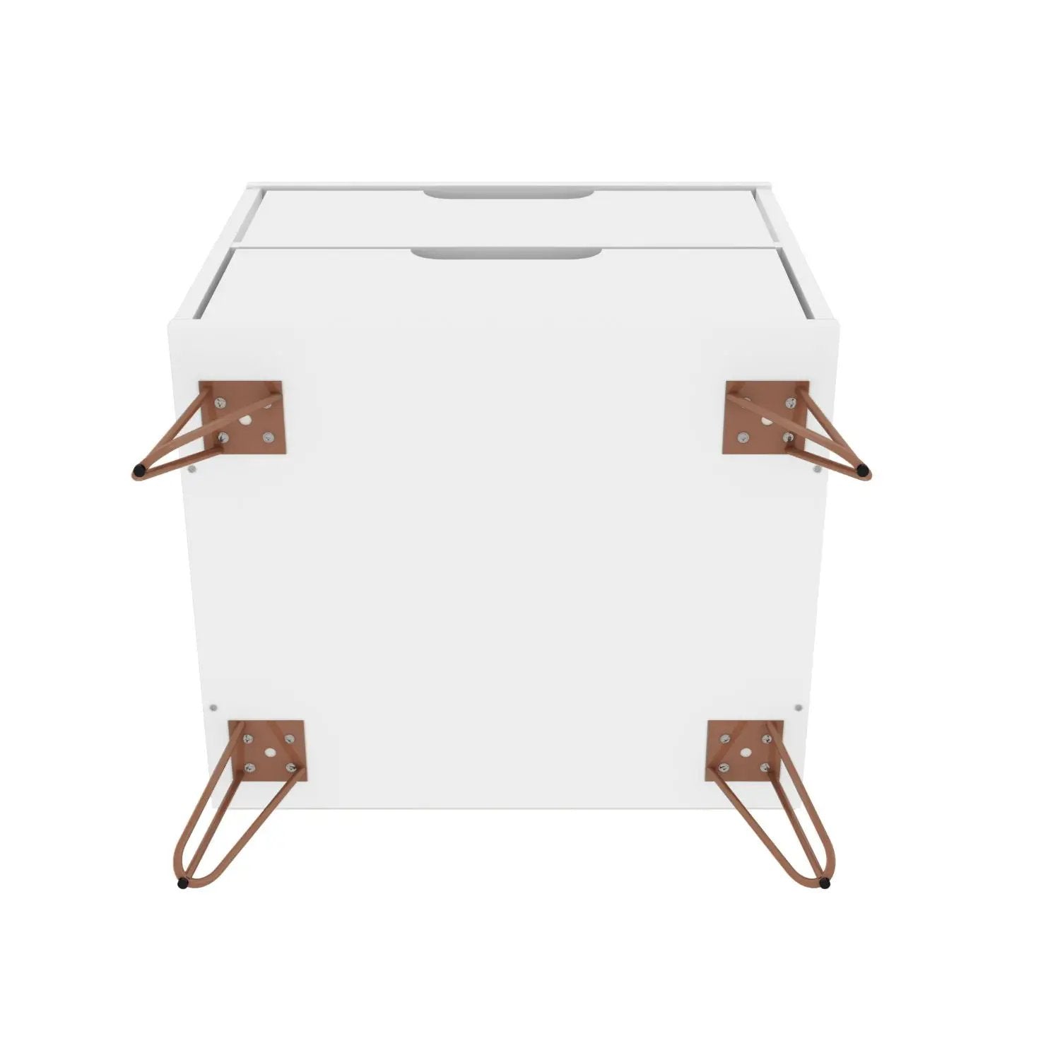 Rockefeller - Nightstand With 2 Drawers - White by HouseOfZazla