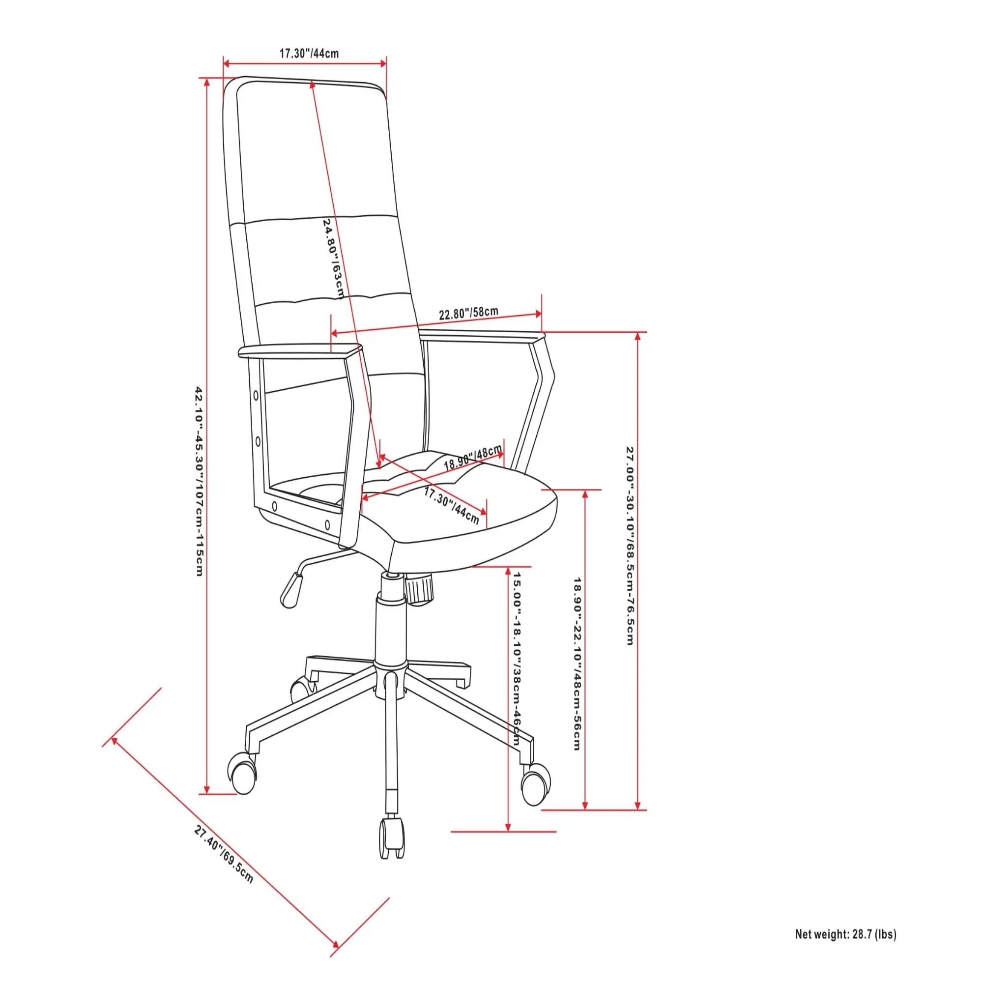 Foley - Swivel Office Chair - Distressed Blue by Unique Piece Furniture