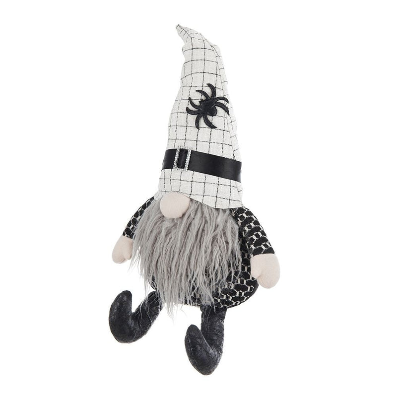 Black Sitting Gnome With Spider Hat – Halloween Decor Set of 2, photo 9 of 15