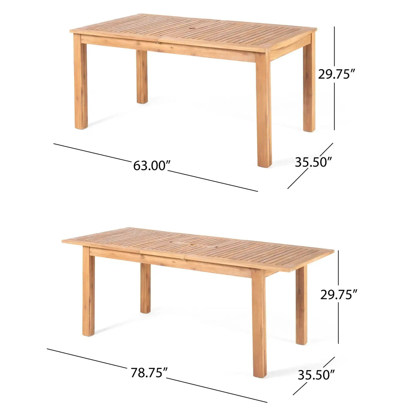 Outdoor Expandable Dining Table With Square Legs by HouseOfZazla