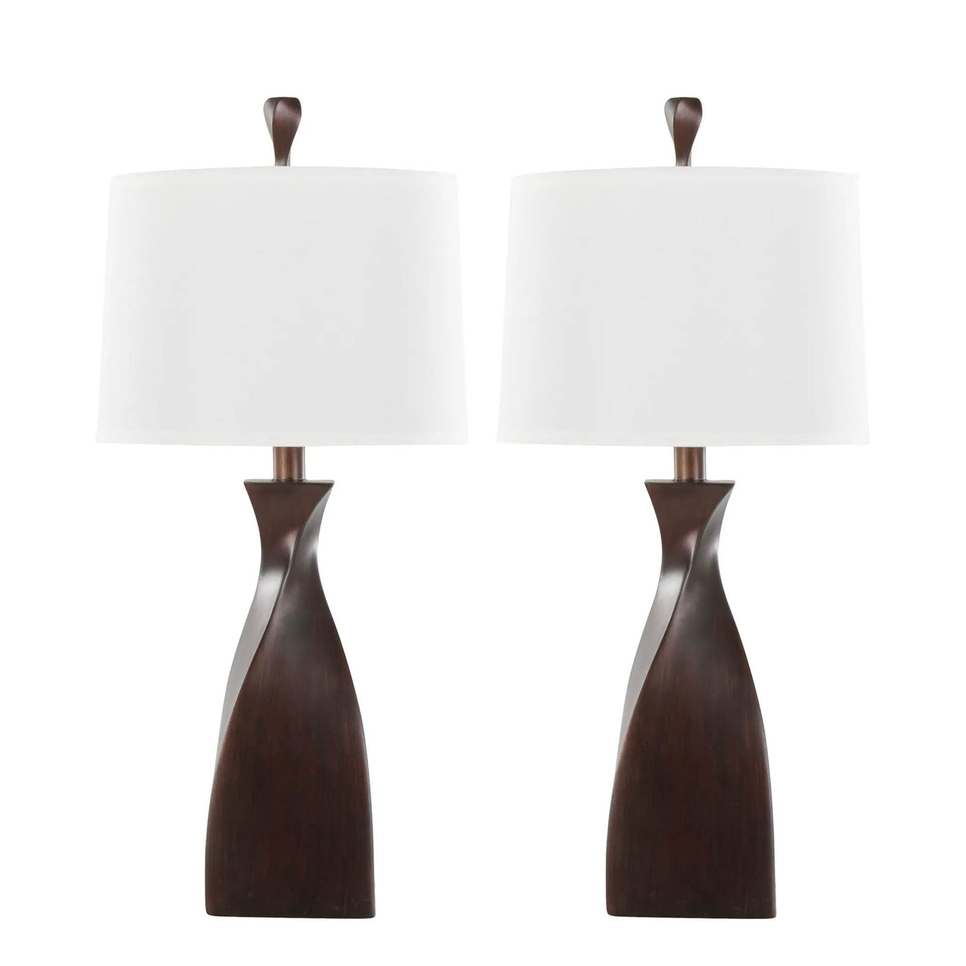 Curvo - Contemporary Polyresin Table Lamp (Set of 2) by HouseOfZazla