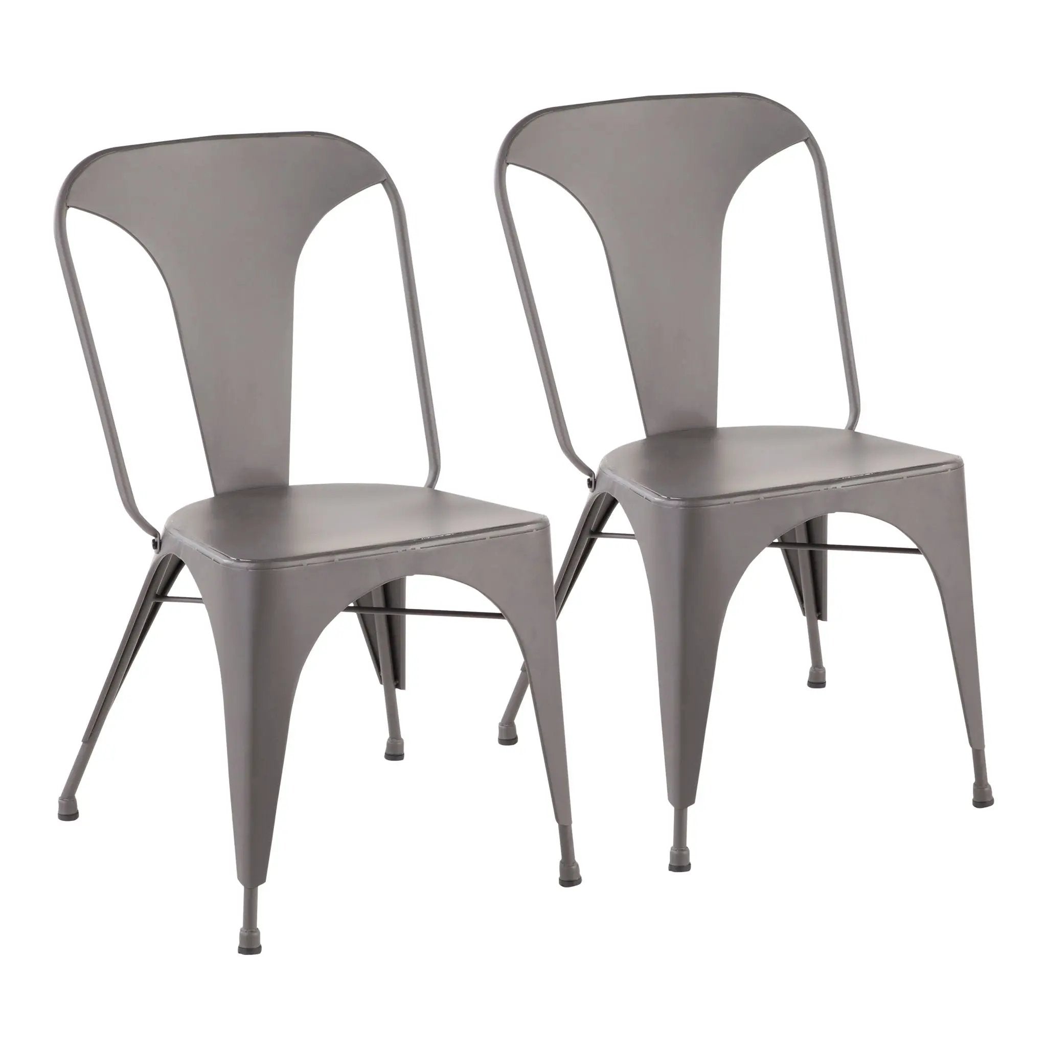 Austin - Industrial Dining Chair (Set of 2) - Matte Gray by Unique Piece Furniture