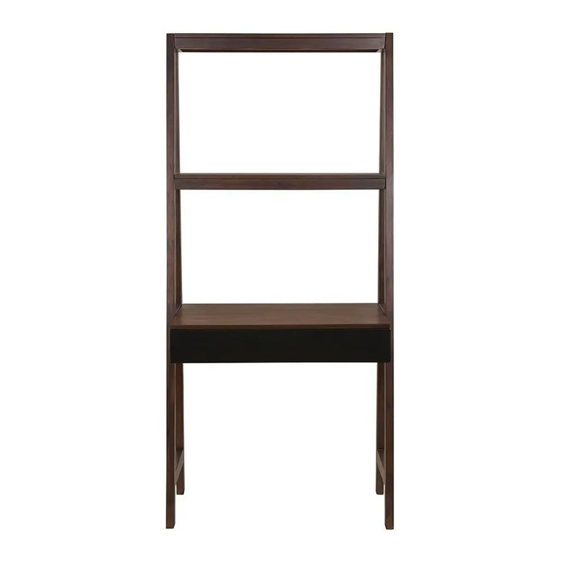 Ladder Desk, Ladder Style Display Shelf - Natural Wood / Brown by Unique Piece Furniture