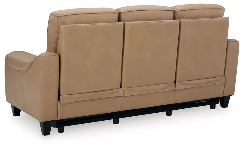 Mosswell - Power Reclining Sofa With Adj Headrest - Toffee by Unique Piece Furniture