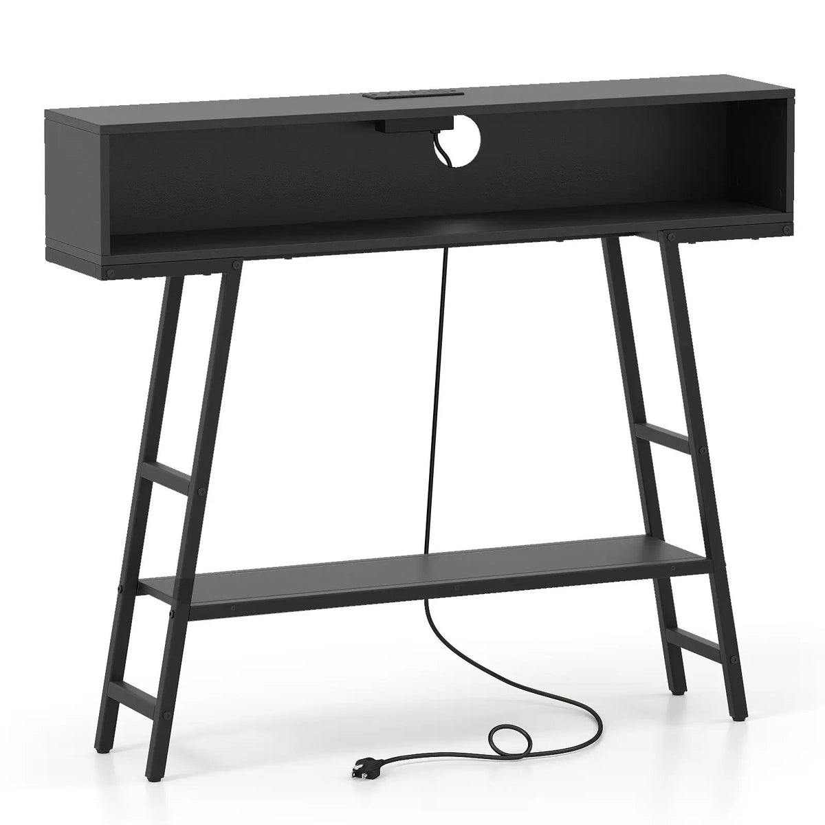 40" Console Table with Charging Station and LED Lights by DirectDeals