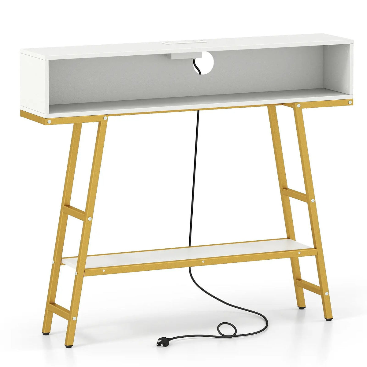 40" Console Table with Charging Station and LED Lights by DirectDeals