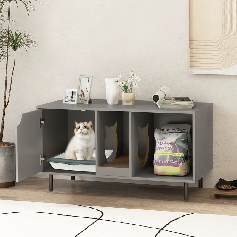 40 Inch Cat Litter Box Enclosure for 2 Cats Hidden Cat Washroom by DirectDeals