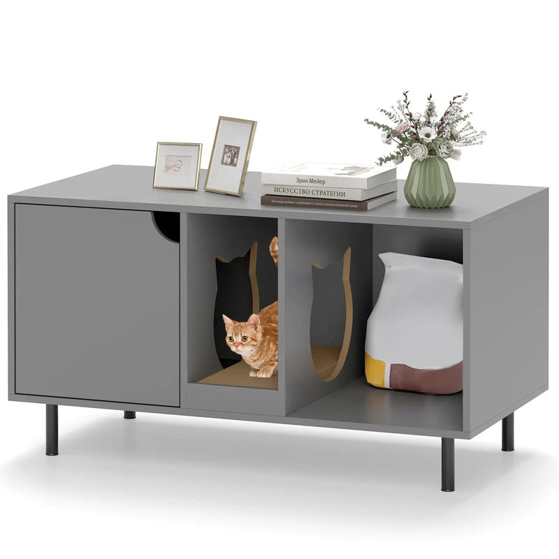 40 Inch Cat Litter Box Enclosure for 2 Cats Hidden Cat Washroom by DirectDeals