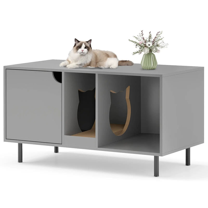 40 Inch Cat Litter Box Enclosure for 2 Cats Hidden Cat Washroom by DirectDeals