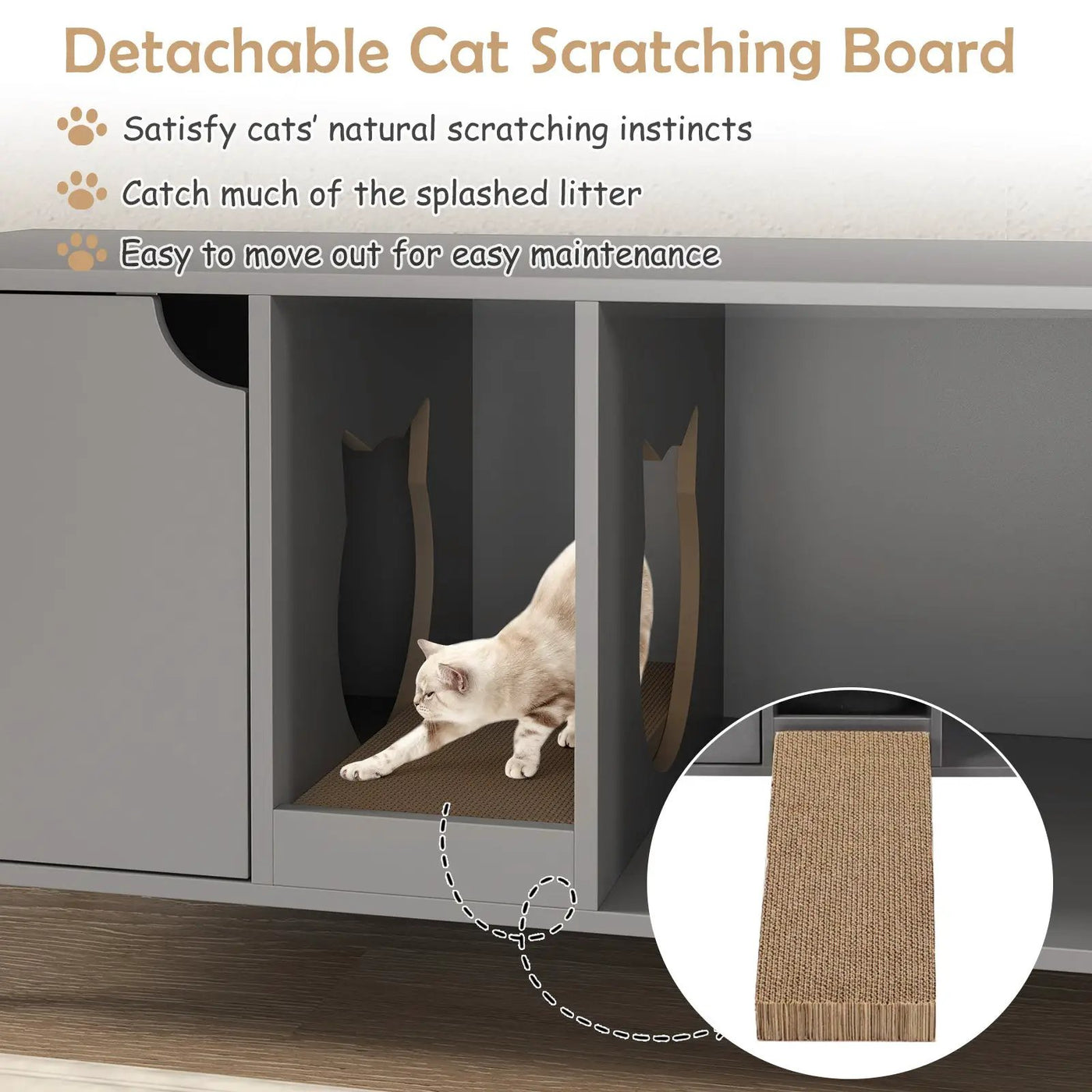 40 Inch Cat Litter Box Enclosure for 2 Cats Hidden Cat Washroom by DirectDeals