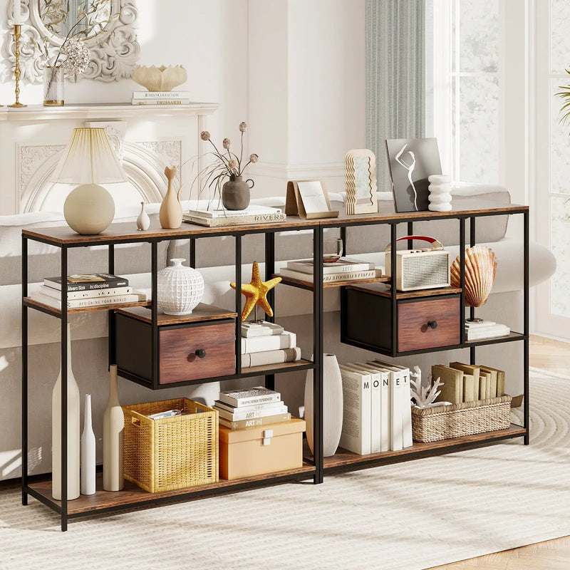 40 Inch Console Table Behind Sofa Couch with Storage by DirectDeals