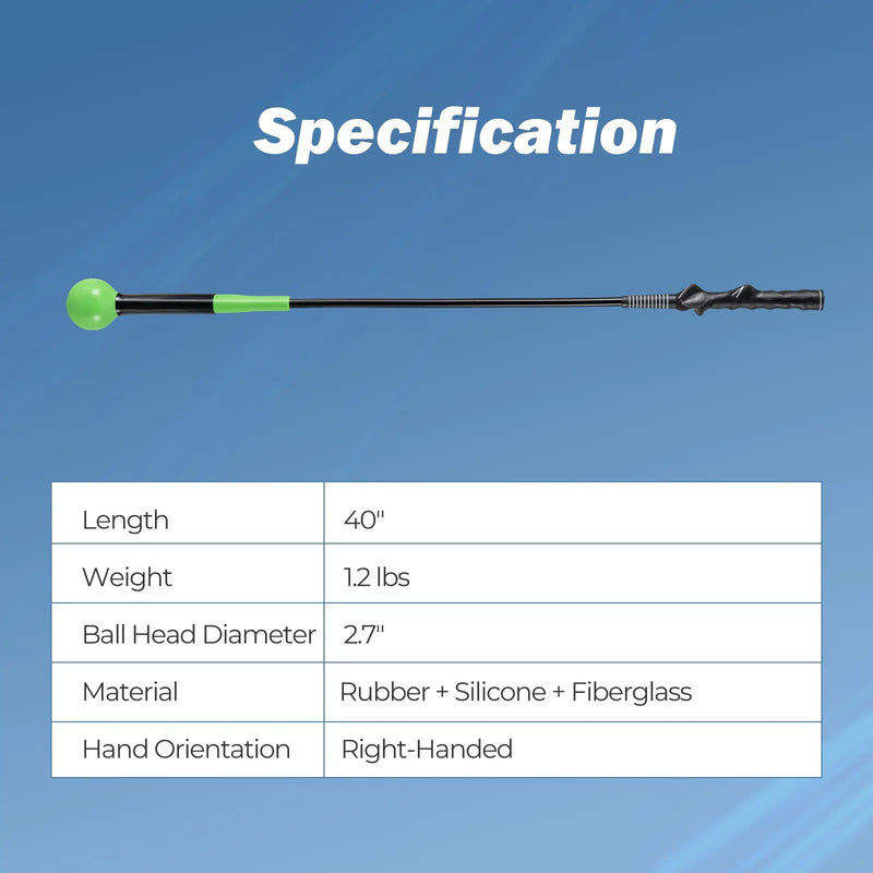 40 Inch Golf Swing Trainer Aid with Weighted Head for Grip Rhythm Balance by DirectDeals