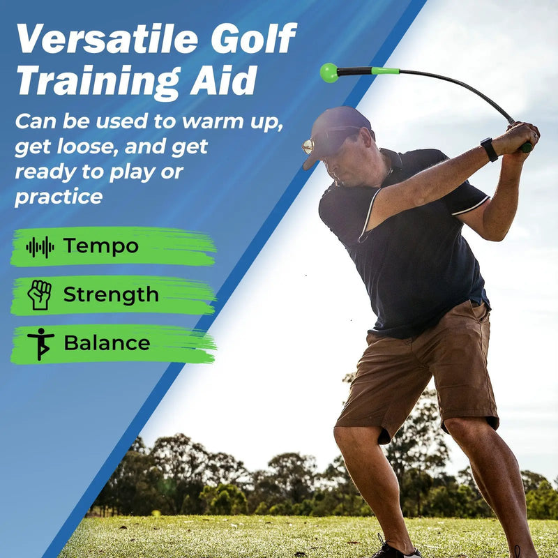 40 Inch Golf Swing Trainer Aid with Weighted Head for Grip Rhythm Balance by DirectDeals