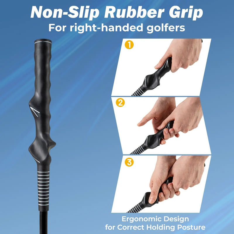 40 Inch Golf Swing Trainer Aid with Weighted Head for Grip Rhythm Balance by DirectDeals