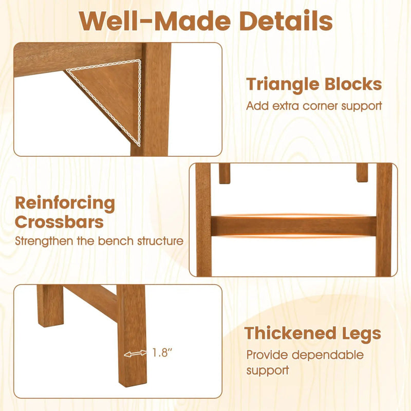 40-Inch Outdoor Bench with Contoured Seat - Set of 2 by DirectDeals