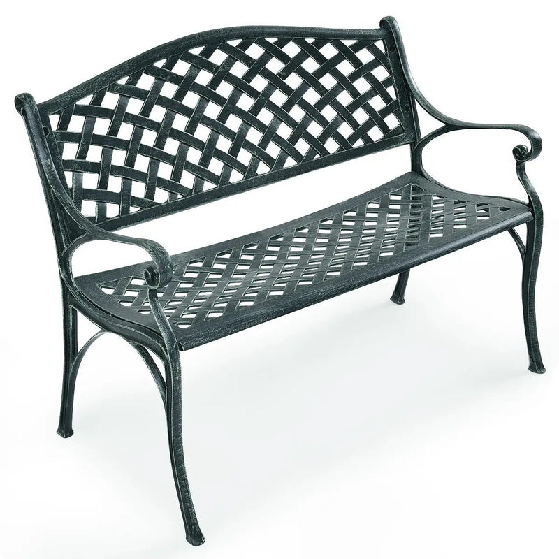 40 Inch Outdoor Aluminum Antique Garden Patio Bench by DirectDeals