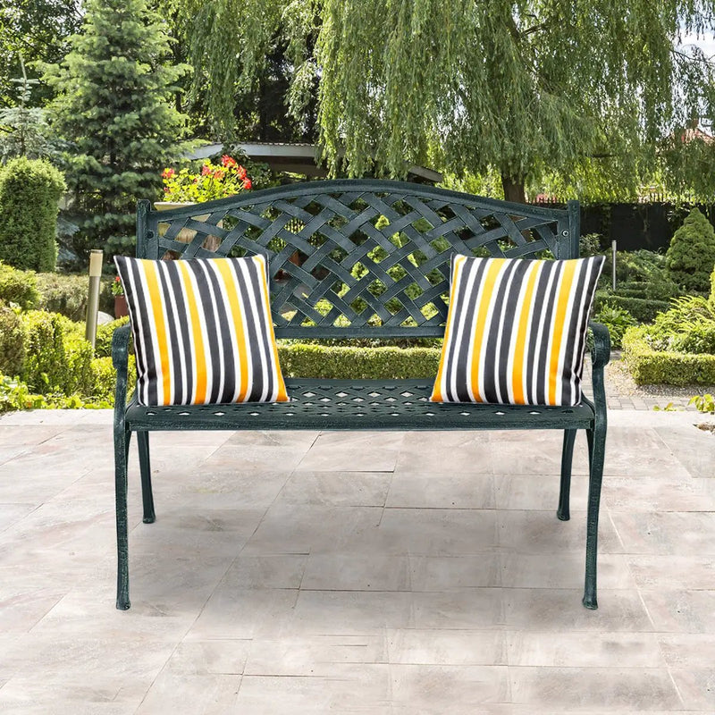 40 Inch Outdoor Aluminum Antique Garden Patio Bench by DirectDeals