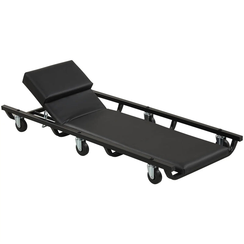 40 Inch Rolling Creeper Padded Mechanic Cart with Adjustable Backrest and Headrest by DirectDeals