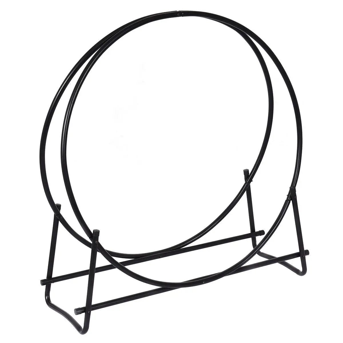 30-Inch Tubular Steel Log Hoop Firewood Storage Rack by DirectDeals