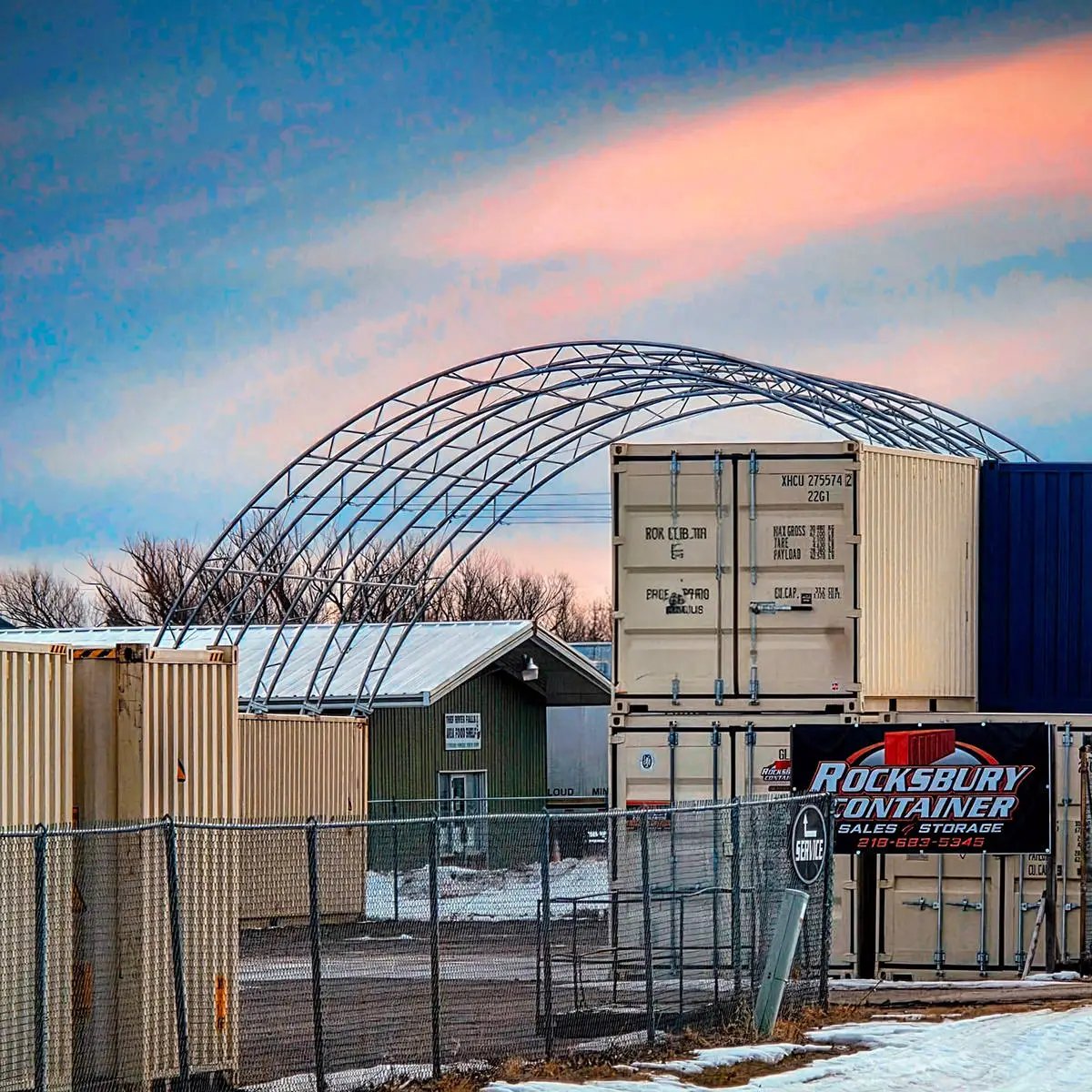 40'x40'x15' Double Truss Shipping Container Canopy Shelter by Chery Industrial