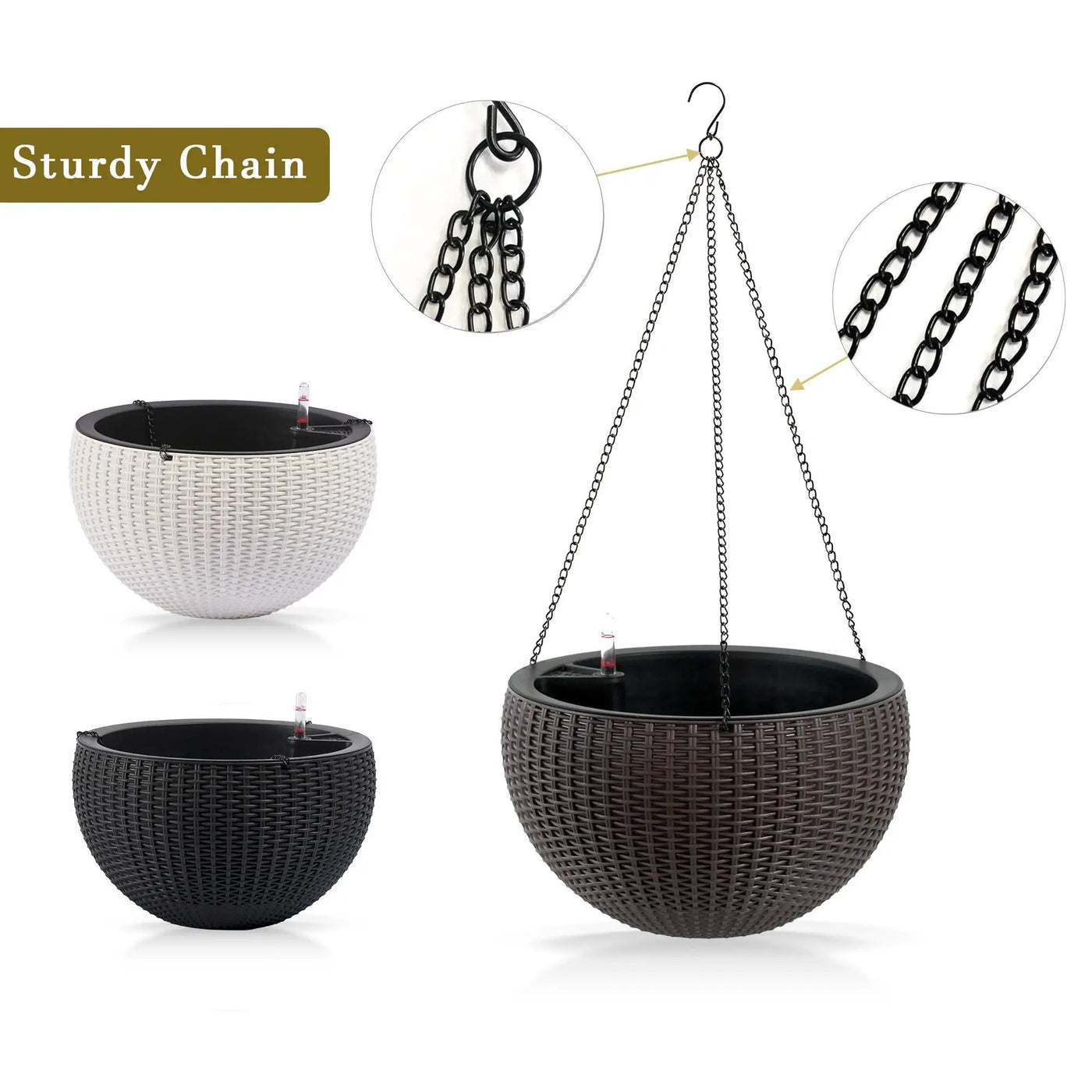 Self Watering Hanging Planter by HouseOfZazla