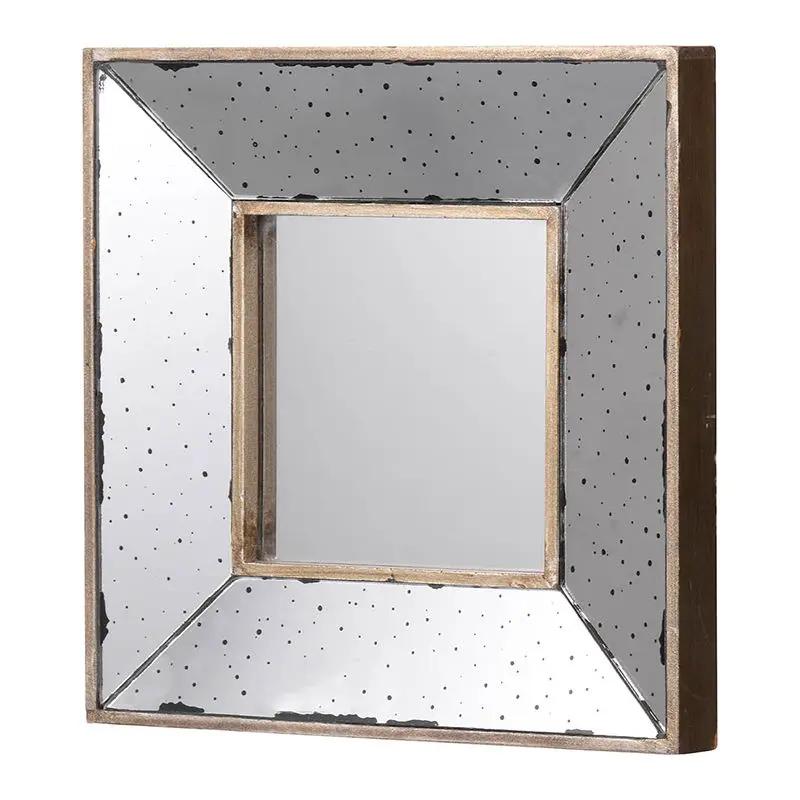 Distressed Accent Mirror, Traditional Style Framed Wall Mirror For Living Room by HouseOfZazla