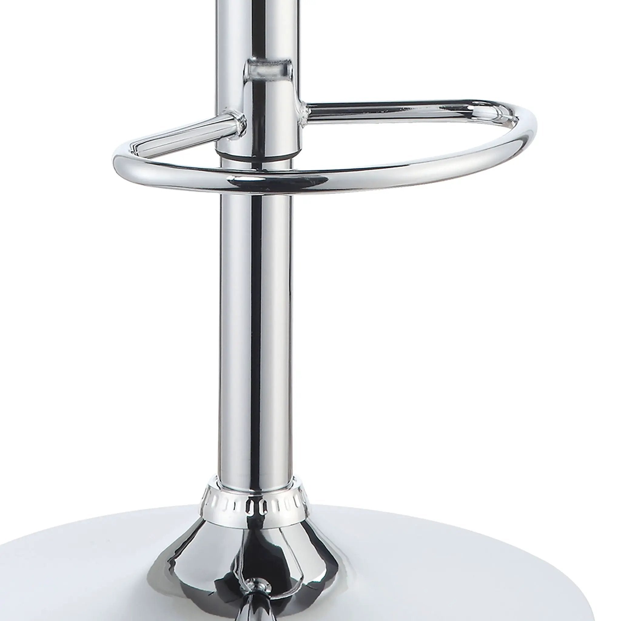 Bar Stool With Curved Design, Height Adjustable & Swivel Base (Set of 2) - Black by HouseOfZazla