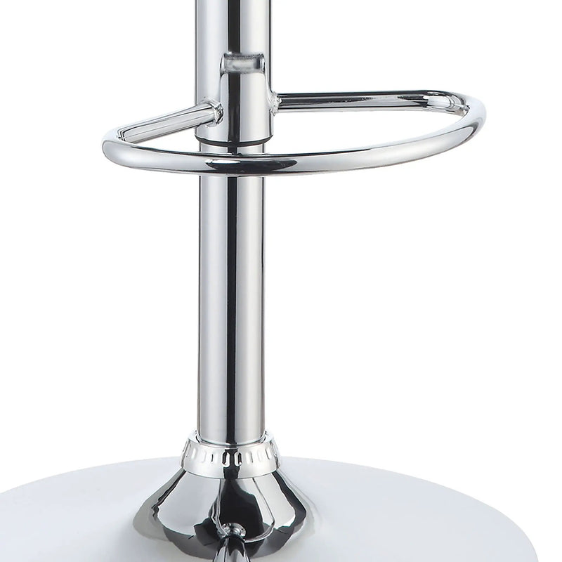 Bar Stool With Curved Design, Height Adjustable & Swivel Base (Set of 2) - Black by HouseOfZazla