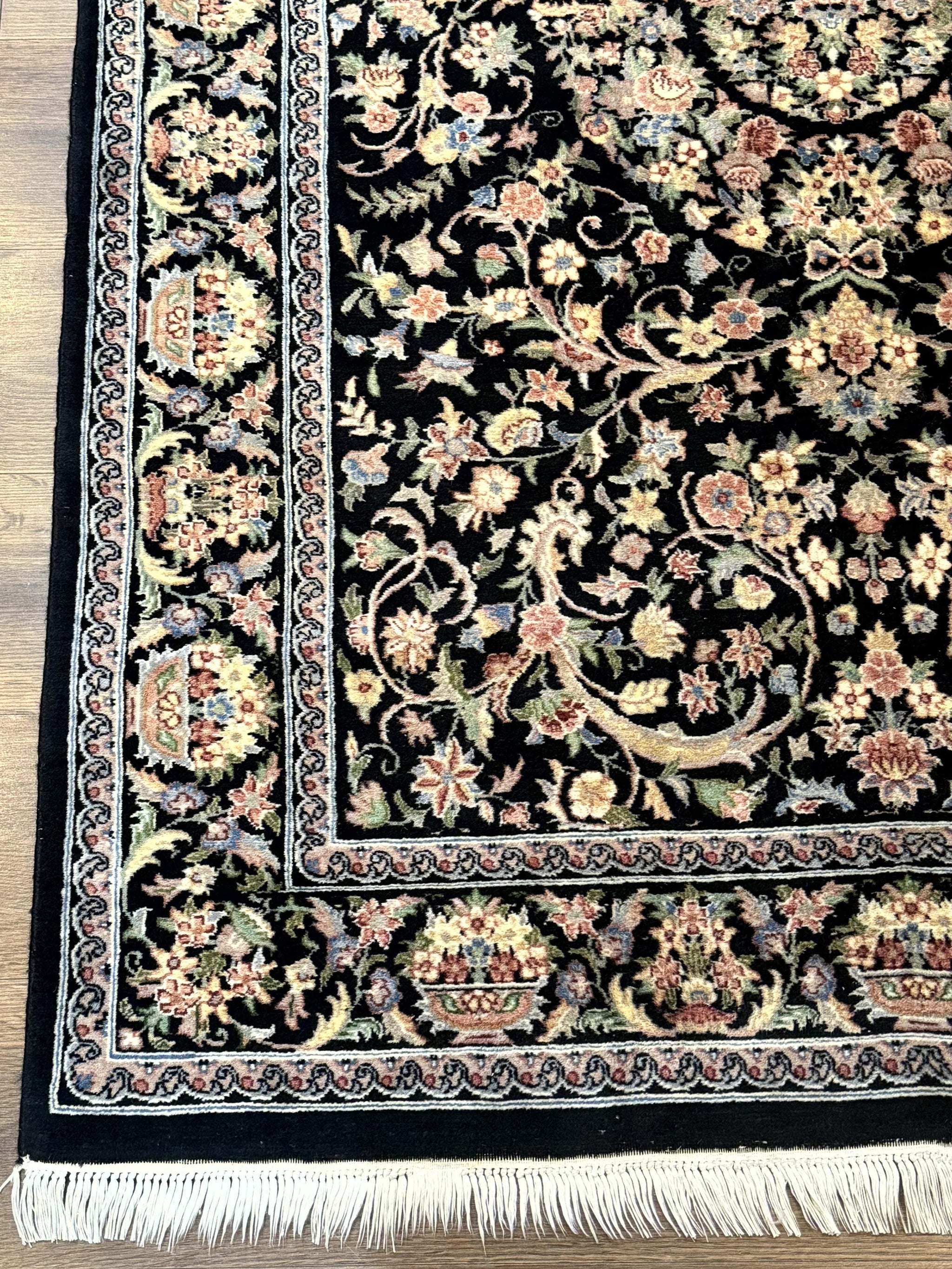 Sino Persian Rug 4x6, Very Fine 260 KPSI, Floral Medallion, Hand Knotted Wool Carpet by Jewel Rugs
