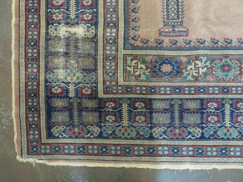 4' X 6' Antique Handmade Turkish Mehrab Prayer Wool Rug Lantern Beautiful by Jewel Rugs