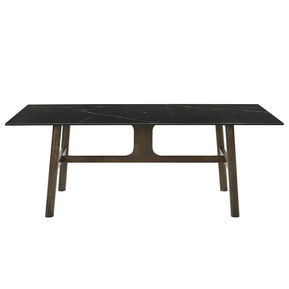 Destin - Dining Table - Sintered Stone & Walnut by Unique Piece Furniture