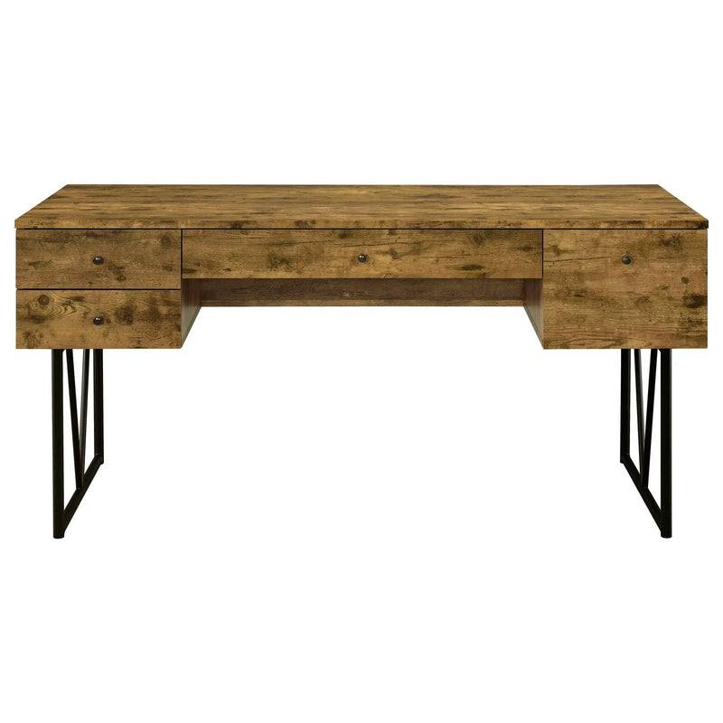 Analiese 63-inch 4-drawer Writing Desk Rustic Nutmeg by Unique Piece Furniture