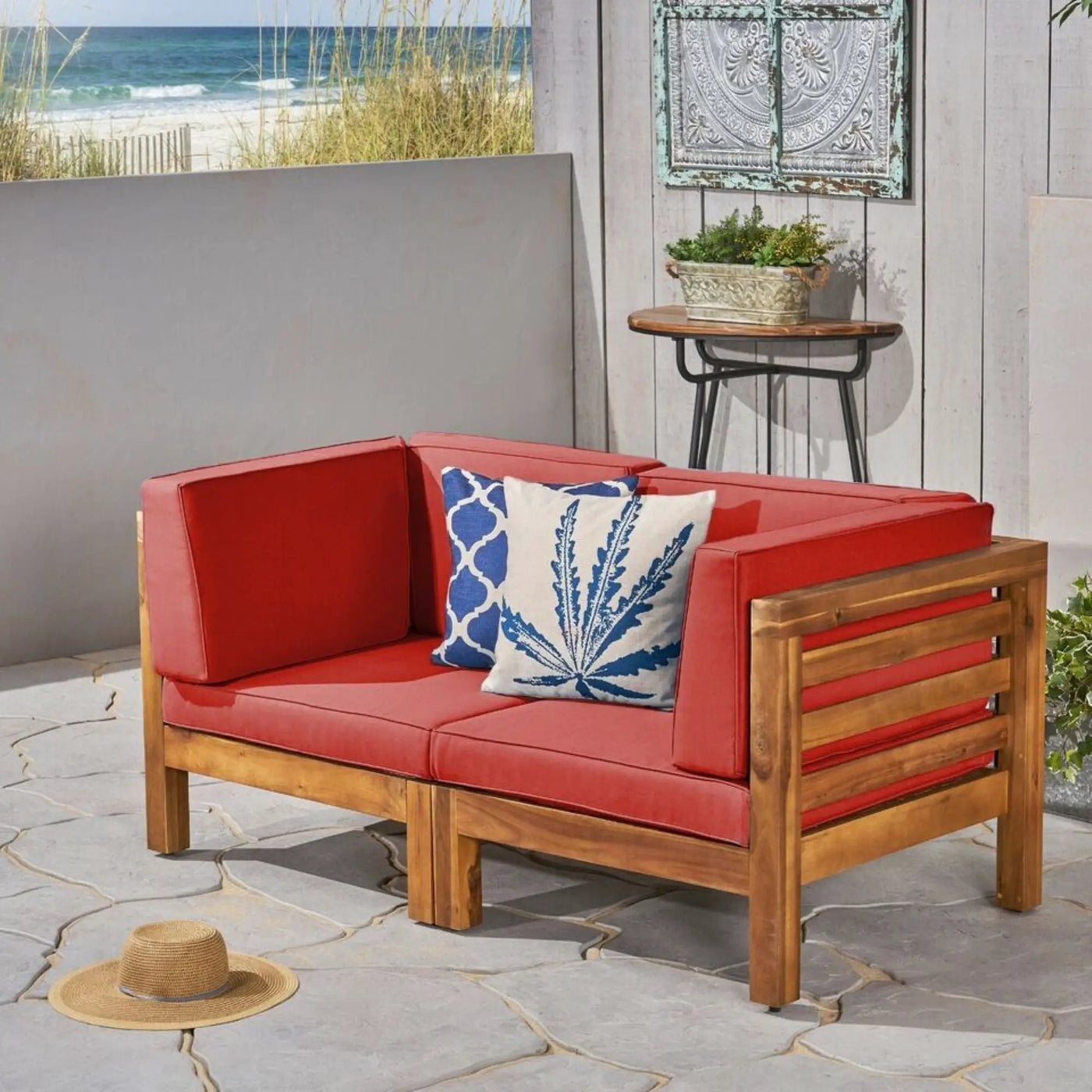 Oana - 2 Piece Loveseat Set With Water Resistant Cushions by HouseOfZazla