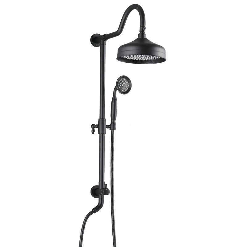 8-Inch Complete Rain Shower Combo System, Matte Black by HouseOfZazla