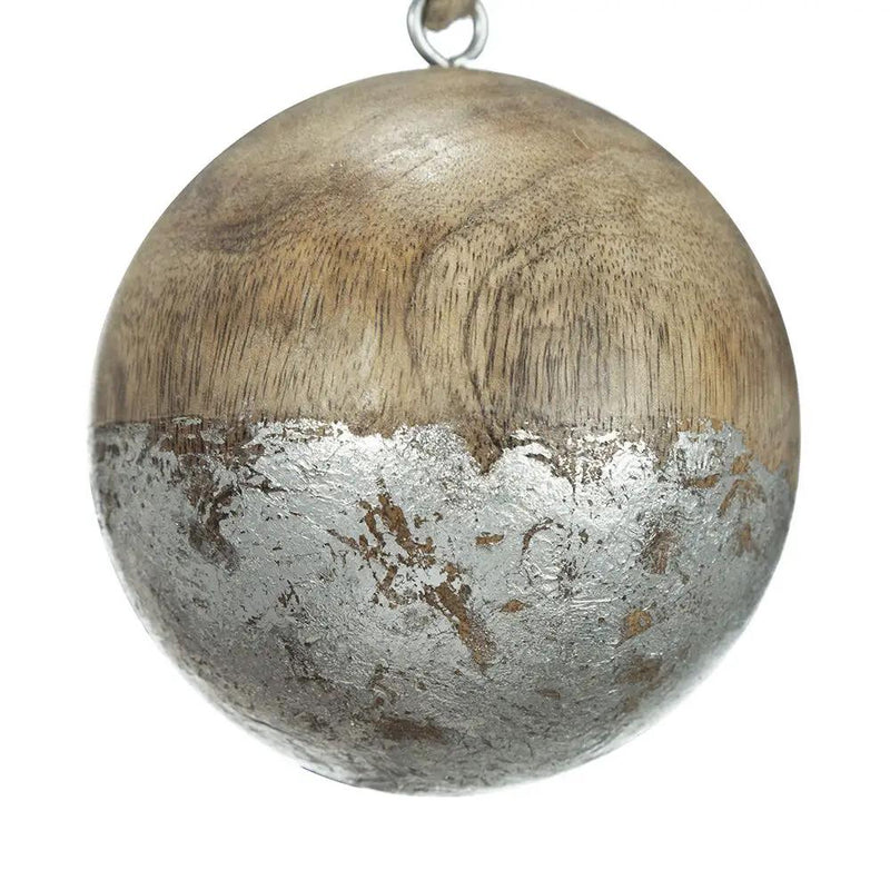 Christmas Ball Ornaments, Wood Decorative Hanging Ball Christmas Tree Ornaments For Holiday Party Decorations by HouseOfZazla
