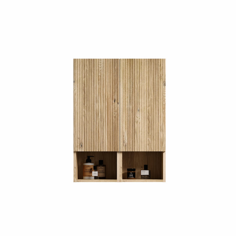 Abay Home Chic Striped Texture Bathroom Storage Cabinet by HouseOfZazla
