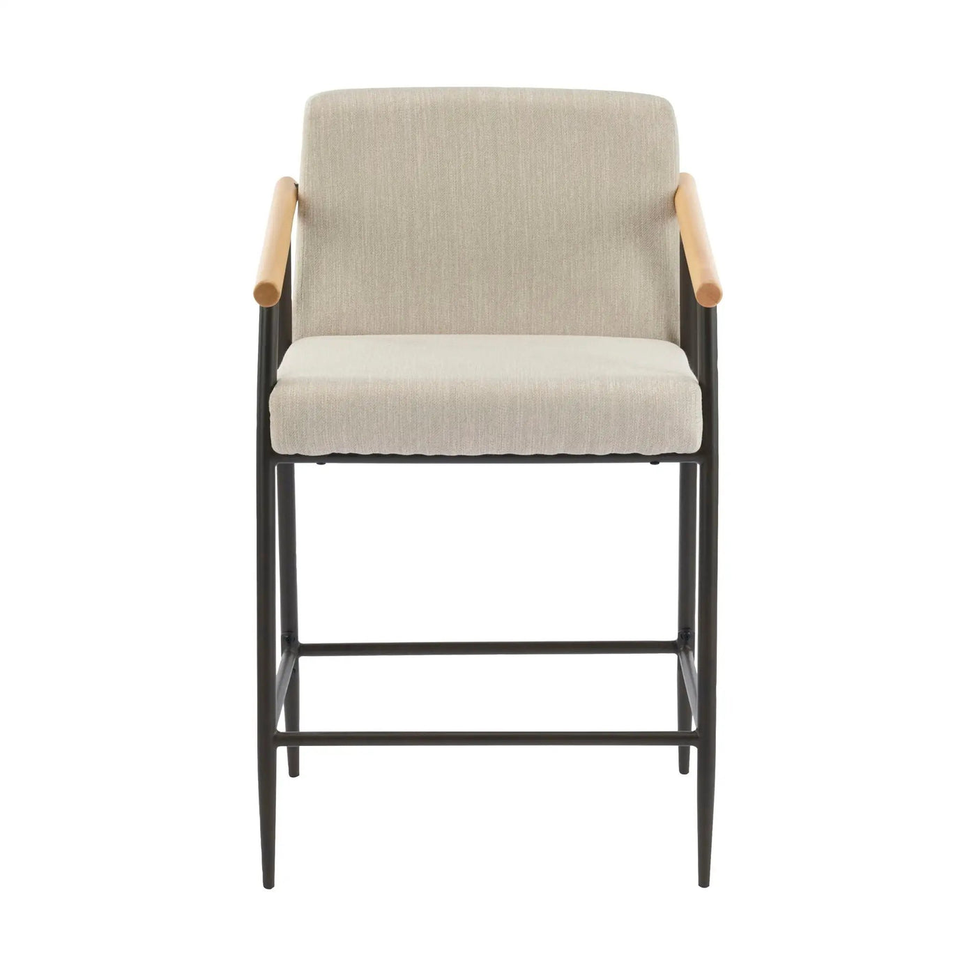Mid Century Modern Counter Stool Set With Iron Frame by HouseOfZazla