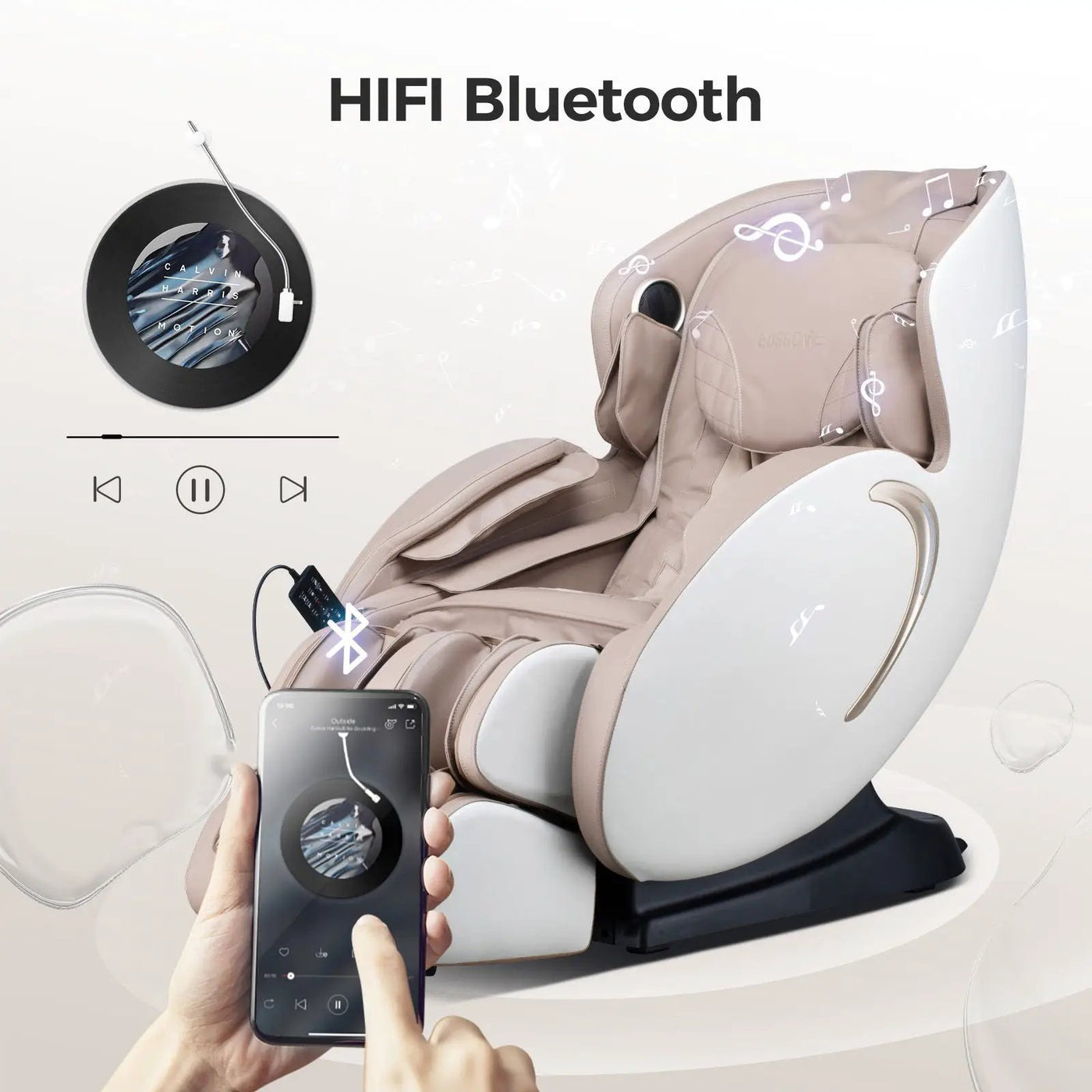 Bosscare - 3D Zero Gravity Massage Chair, Full Body Shiatsu Recliner With App by HouseOfZazla