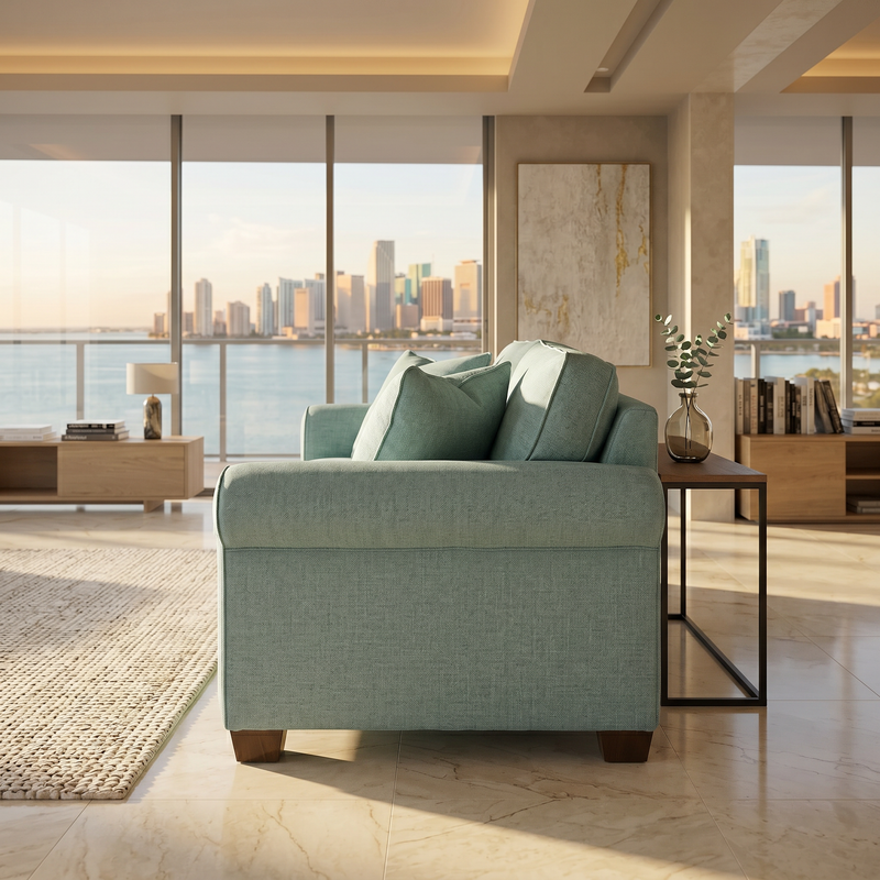 Irlanda Sofa – Made in USA, Custom Fabric Options by HouseOfZazla