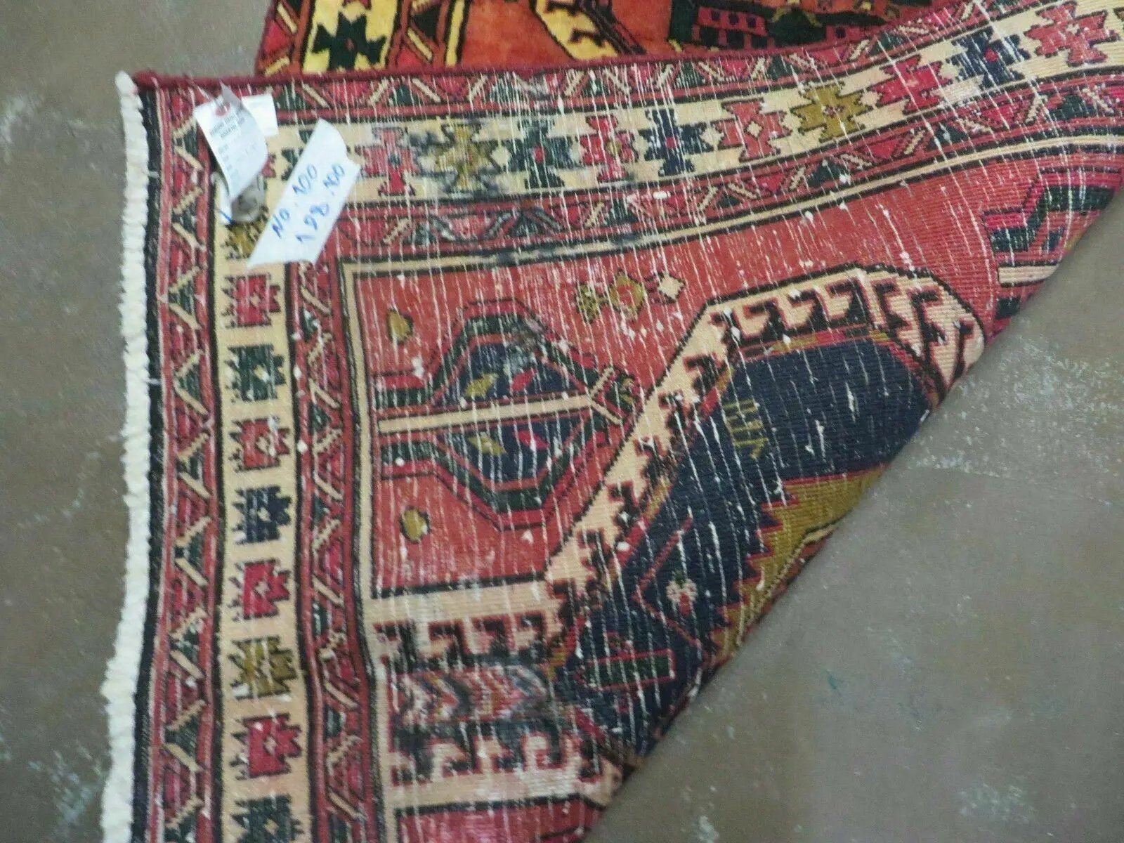 3' 4"X 7' Antique Handmade Turkish Wool Rug Organic #101 by Jewel Rugs