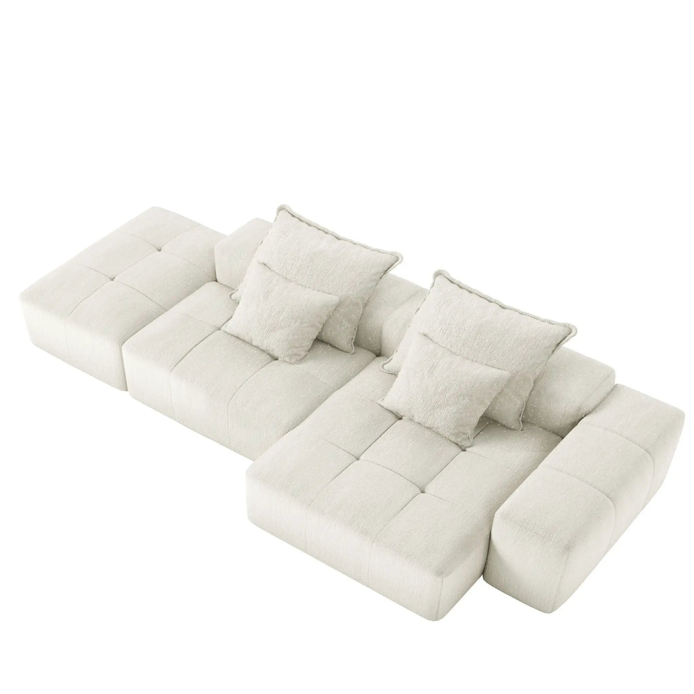 Modern Oversized DIY Combination Modular Sectional Sofa With Pillows by HouseOfZazla