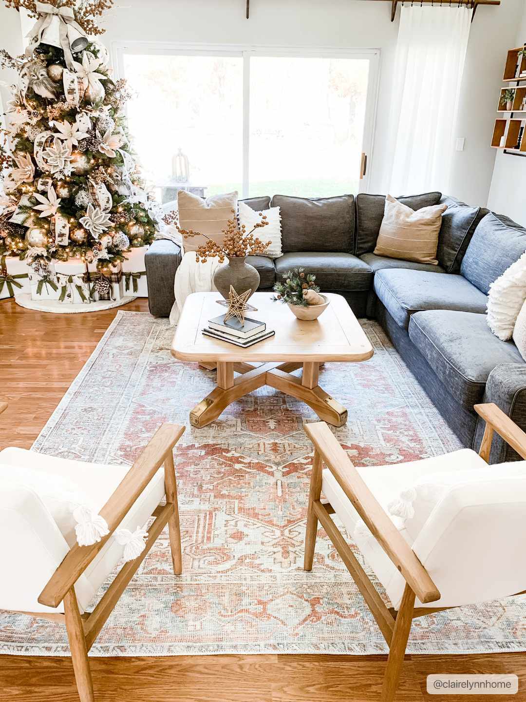 Rust Maayon Washable Rug by Boutique Rugs