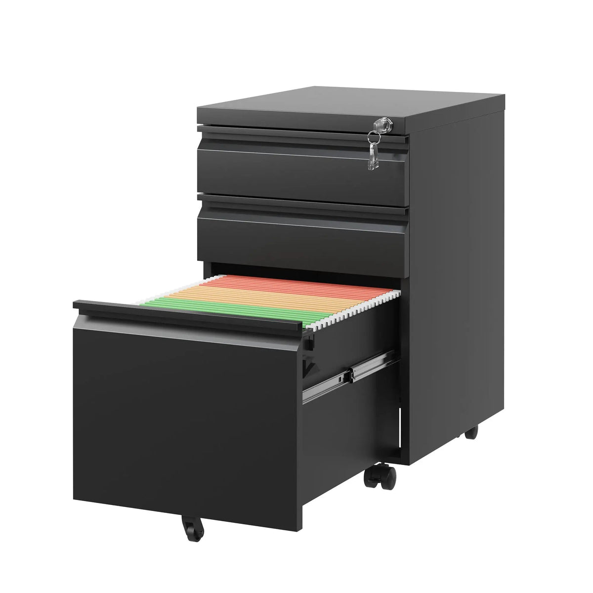Metal Drawer Mobile File Cabinet With Lock For Home Office Organizer by HouseOfZazla