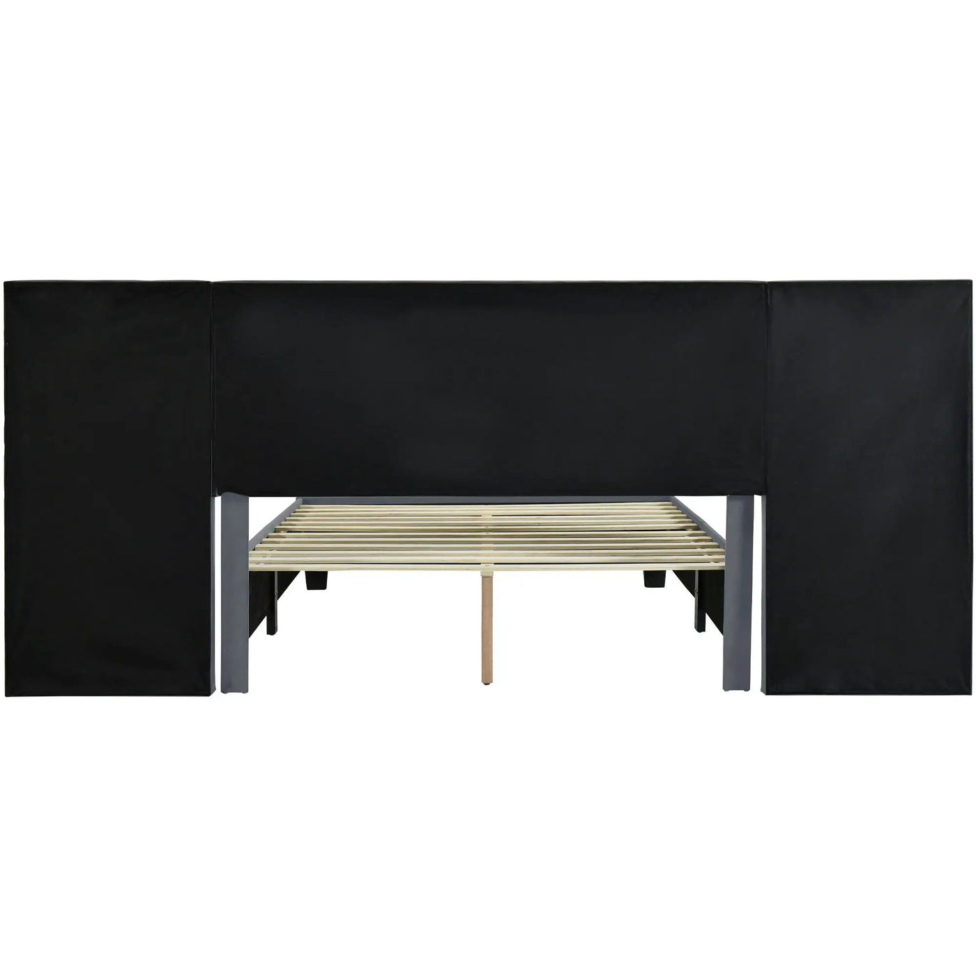 Upholstered Platform Bed With Big Headboard by HouseOfZazla