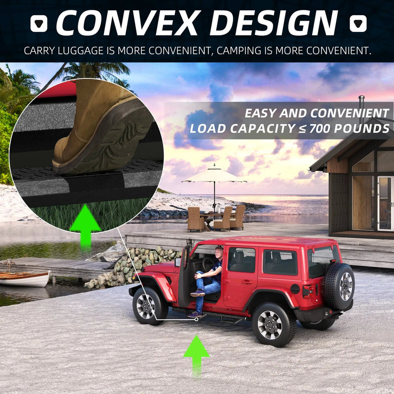 Two Stairs Running Boards Side Steps for Jeep Wrangler JK by HouseOfZazla